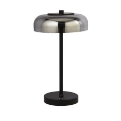 Searchlight LED Tischlampe Touch Dimmer Schwarz Rauchgrau 39 cm< Wohnzimmerlampen|Glaslampen