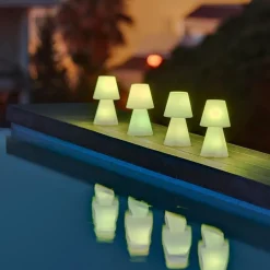 Newgarden LED Tischleuchte außen kabellos Dimmer Farbwechsel 20 cm IP43< Metall Lampen|Led Außenleuchten