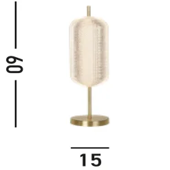 Searchlight LED Tischleuchte dimmbar Metall 60 cm in Messing 3000 K< Wohnzimmerlampen|Metall Lampen