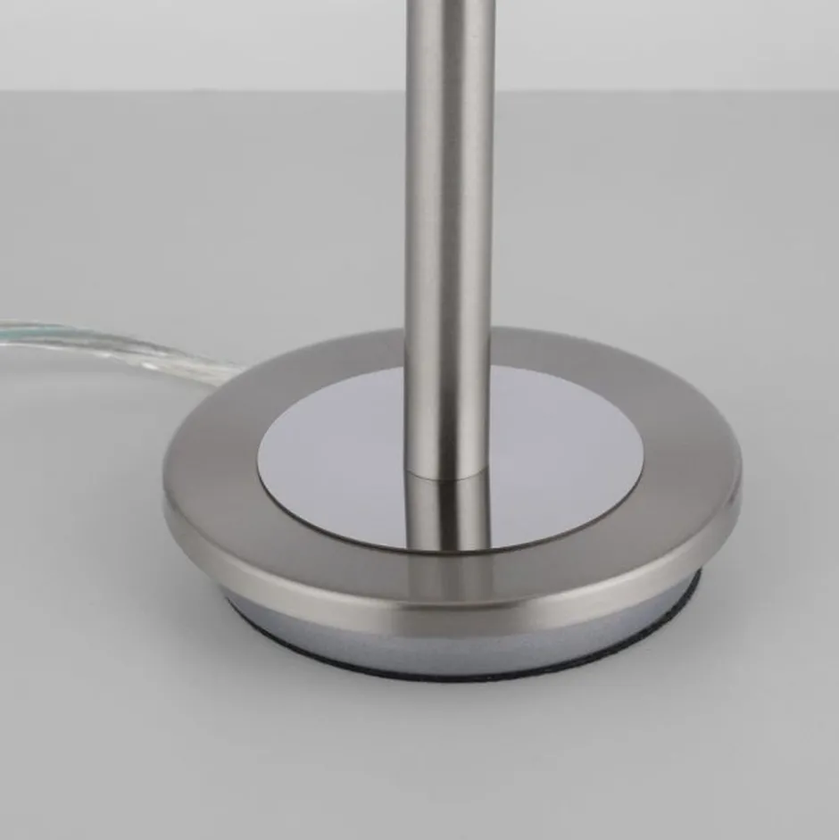 Paul Neuhaus LED Tischleuchte dimmbar in Silber Alabasterglas 28 cm< Wohnzimmerlampen|Schlafzimmer Lampen