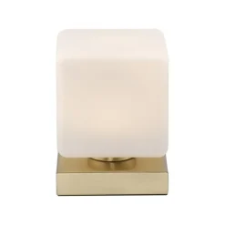 Led Lampen|Schlafzimmer Lampen*Paul Neuhaus LED Tischleuchte Glas 16 cm 580 lm dimmbar in Messing