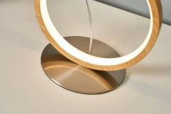 Eco-Light LED Tischleuchte Holz 20,4 cm 3500 K 9 W Natur Schwarz< Wohnzimmerlampen|Metall Lampen