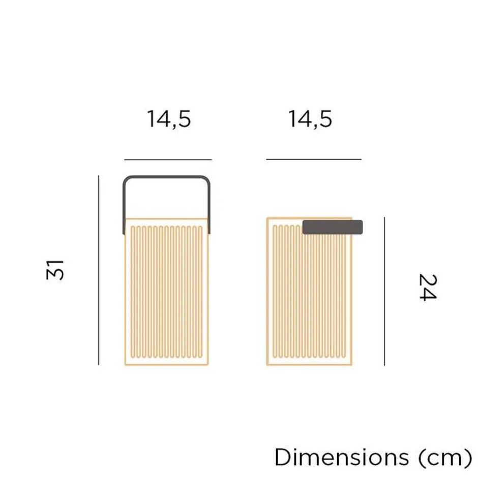 Metall Lampen|Moderne Außenleuchten*Newgarden LED Tischleuchte Holz Metall 24 cm IP54 2700K kabellos Outdoor