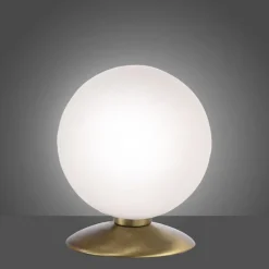 Wohnzimmerlampen|Schlafzimmer Lampen*Paul Neuhaus LED Tischleuchte in Altmessing Glaskugel 3 W dimmbar