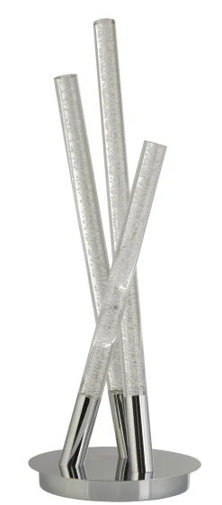 Wohnzimmerlampen|Metall Lampen*Searchlight LED Tischleuchte in Chrom 43 cm 192 lm 3000 K warmweiß