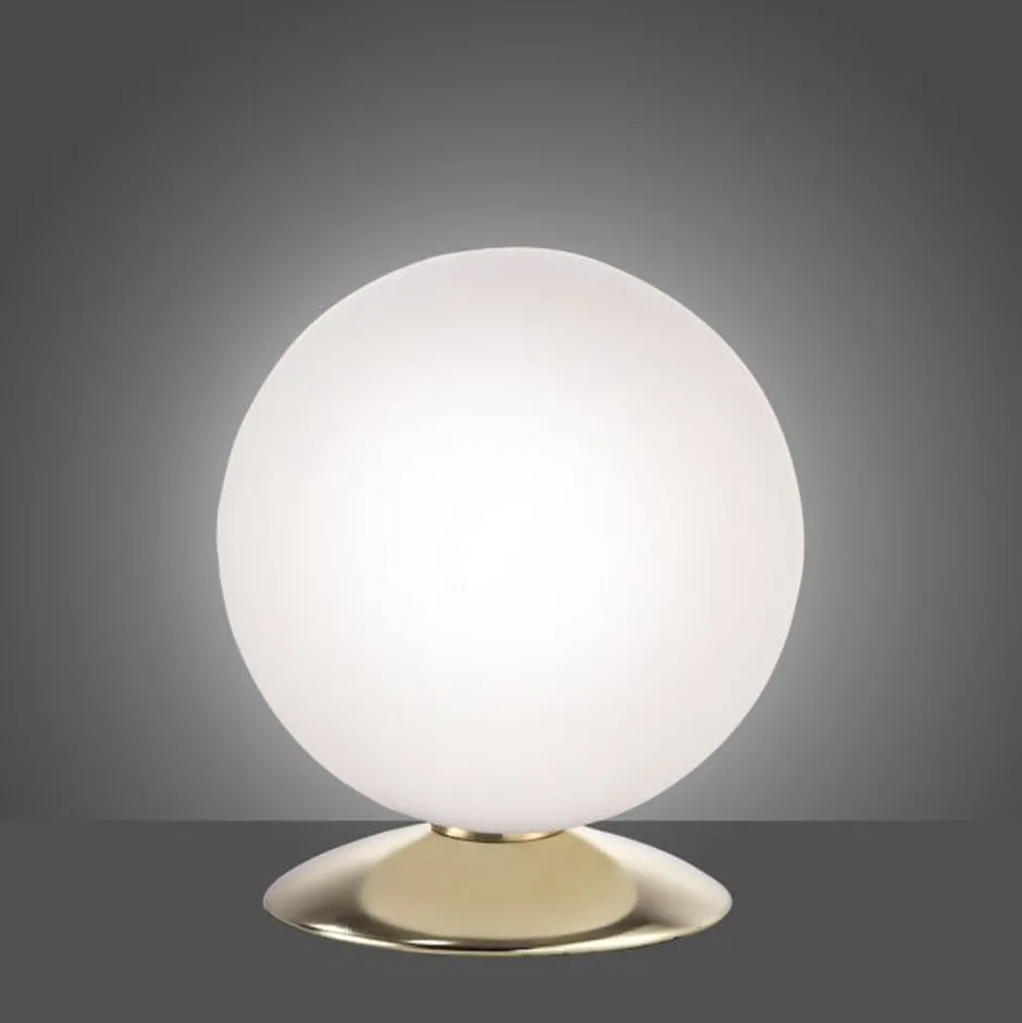 Paul Neuhaus LED Tischleuchte in Messing Glasschirm 3000 K dimmbar< Wohnzimmerlampen|Schlafzimmer Lampen