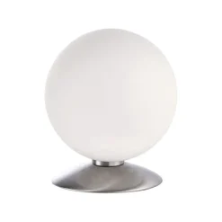 Paul Neuhaus LED Tischleuchte in Stahl Glaskugel 3 W 3000 K dimmbar< Wohnzimmerlampen|Schlafzimmer Lampen