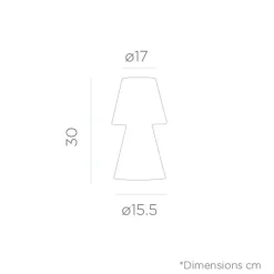 Newgarden LED Tischleuchte kabellos 30 cm Dimmer Farbwechsel IP65 außen< Metall Lampen|Led Außenleuchten