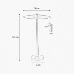 Led Lampen|Tischlampen*Giovanni Battista LED Tischleuchte Messing Eisen H: 53 cm 2700 K Modern