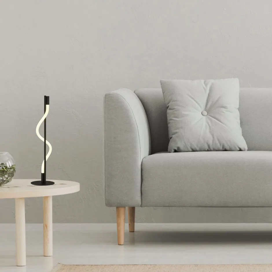 Searchlight LED Tischleuchte Touch 56 cm Schwarz matt Weiß< Led Lampen|Wohnzimmerlampen