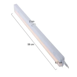 Deckenleuchten|Led Lampen*Steinhauer LED Unterbauleuchte Weiß L:58 cm mit Schalter dimmbar