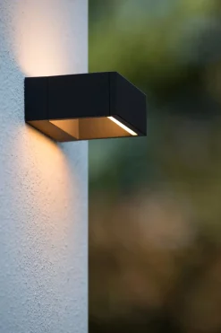 Außenwandleuchten|Led Außenleuchten* LED Up Down Wandleuchte Aluminium Anthrazit 3000 K IP54