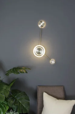 Eco-Light LED Wandlampe Aluminium dimmbar H:44 cm 3000 K Silber< Wohnzimmerlampen|Metall Lampen