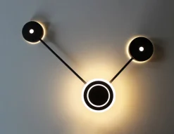 Eco-Light LED Wandlampe Aluminium dimmbar H:44 cm 3000 K Schwarz< Wohnzimmerlampen|Metall Lampen