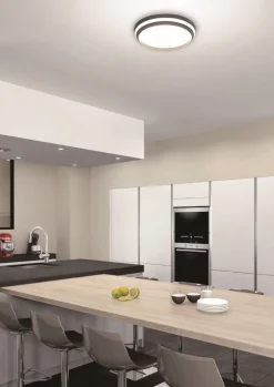 Eco-Light LED Wandlampe Aluminium Schwarz RGB Bluetooth Ø35 cm< Wohnzimmerlampen|Metall Lampen