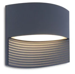 Eco-Light LED Wandlampe Anthrazit Aluminium B:18 cm IP54 3000 K< Metall Lampen|Led Außenleuchten