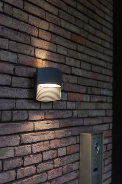 Eco-Light LED Wandlampe Anthrazit Aluminium B:18 cm IP54 3000 K< Metall Lampen|Led Außenleuchten