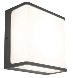 Metall Lampen|Led Außenleuchten*Eco-Light LED Wandlampe Anthrazit Aluminium IP54 4000 K B:15 cm