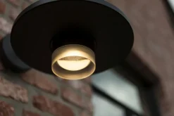 Metall Lampen|Led Außenleuchten*Eco-Light LED Wandlampe außen Aluminium B:24 cm 7 W IP54 Schwarz