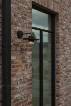 Metall Lampen|Led Außenleuchten*Eco-Light LED Wandlampe außen Aluminium B:24 cm 7 W IP54 Schwarz