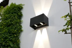 Led Außenleuchten|Fassadenstrahler*Eco-Light LED Wandlampe außen Aluminium Up Down IP54 B:17,3 cm