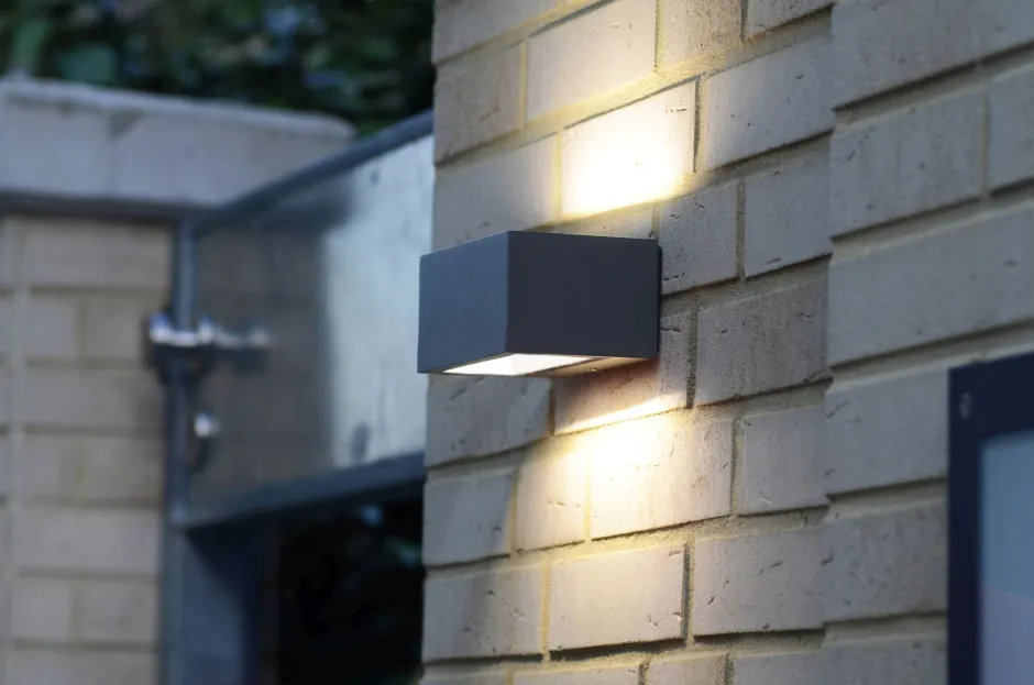 Metall Lampen|Led Außenleuchten*Eco-Light LED Wandlampe Außen Anthrazit 4000 K 10 W IP54 Up Down