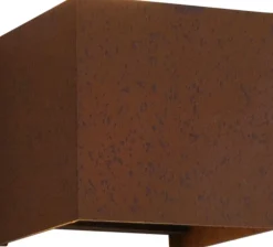 Metall Lampen|Led Außenleuchten*Eco-Light LED Wandlampe Außen Rostbraun Up Down IP54 3000 K 6 W