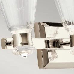 Led Lampen|Wandleuchten*Elstead LED Wandlampe Bad IP44 60,8 cm lang Metall Glas 3000 K