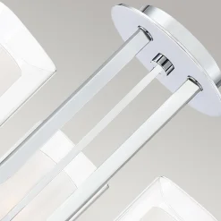 Elstead LED Wandlampe Badezimmer Metall Glas B: 53,3 cm IP44 3000 K< Badezimmer Lampe|Flurlampen