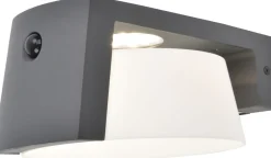 Metall Lampen|Led Außenleuchten*Eco-Light LED Wandlampe Bewegungssensor Aluminium B:16 cm IP44