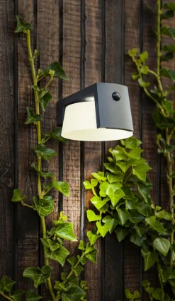 Metall Lampen|Led Außenleuchten*Eco-Light LED Wandlampe Bewegungssensor Aluminium B:16 cm IP44