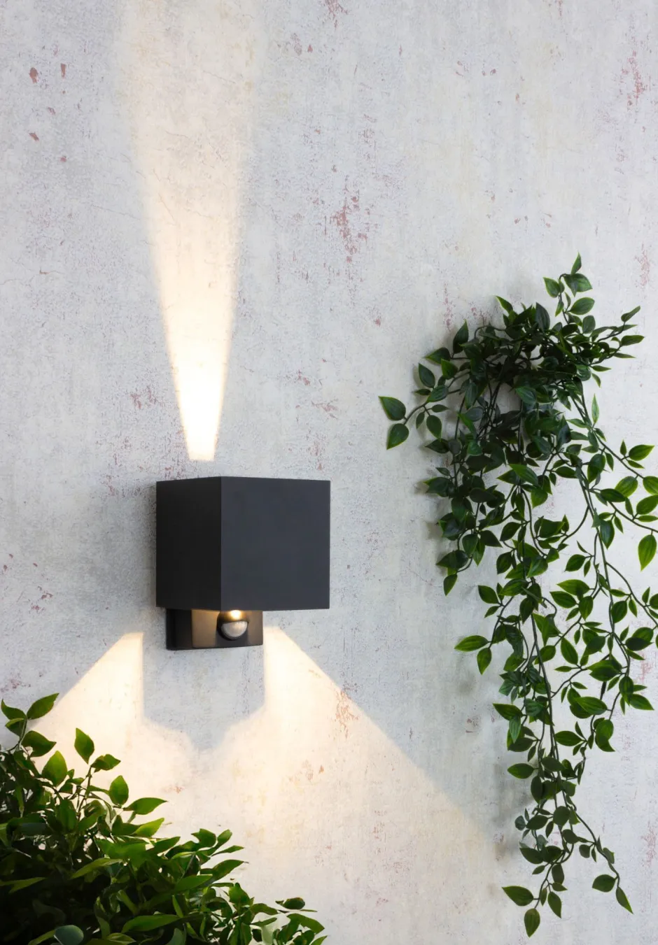 Eco-Light LED Wandlampe Bewegungssensor Anthrazit Up Down IP54< Metall Lampen|Led Außenleuchten