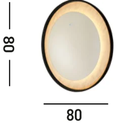 Searchlight LED Wandlampe dimmbar Glas Metall Touch IP44 Ø80 cm< Flurlampen|Metall Lampen