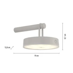 Just Light LED Wandlampe Dimmer Touch Schalter IP44 2700 K Greige< Wandleuchten|Flurlampen