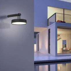 Wandleuchten|Flurlampen*Just Light LED Wandlampe Dimmer Touch Schalter IP44 130 lm Schwarz