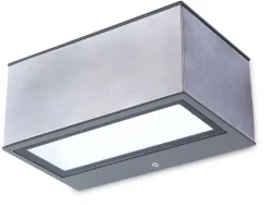 Eco-Light LED Wandlampe Edelstahl in Nickel 4000 K IP54 Up Down< Metall Lampen|Led Außenleuchten