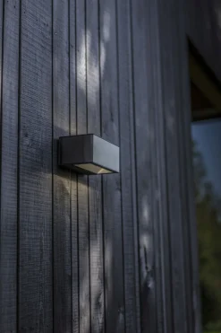 Eco-Light LED Wandlampe Edelstahl in Nickel 4000 K IP54 Up Down< Metall Lampen|Led Außenleuchten