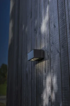 Eco-Light LED Wandlampe Edelstahl in Nickel 4000 K IP54 Up Down< Metall Lampen|Led Außenleuchten