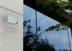 Eco-Light LED Wandlampe Edelstahl in Nickel 4000 K IP54 Up Down< Metall Lampen|Led Außenleuchten