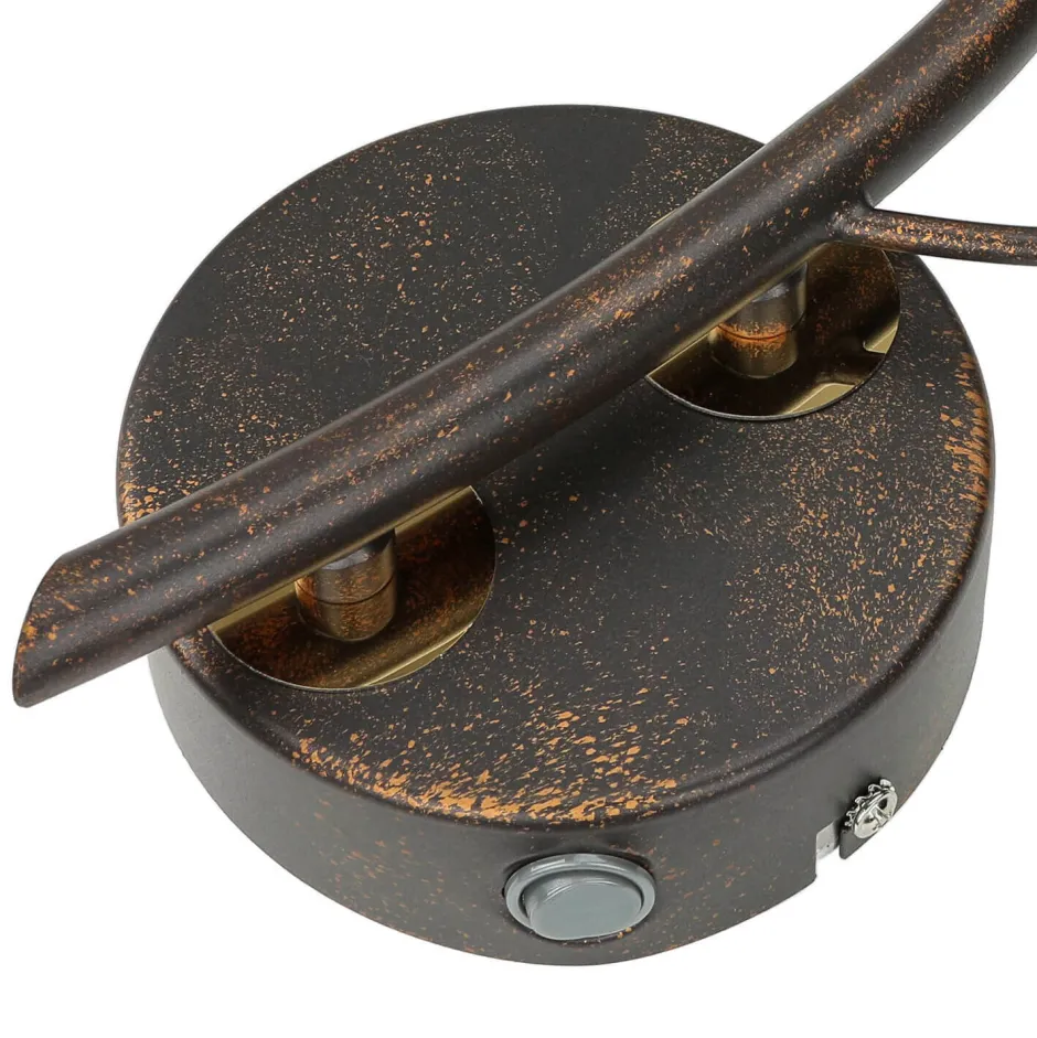 WOFI LED Wandlampe GORI Rostbraun Floral Modern< Florale Lampen|Moderne Lampen