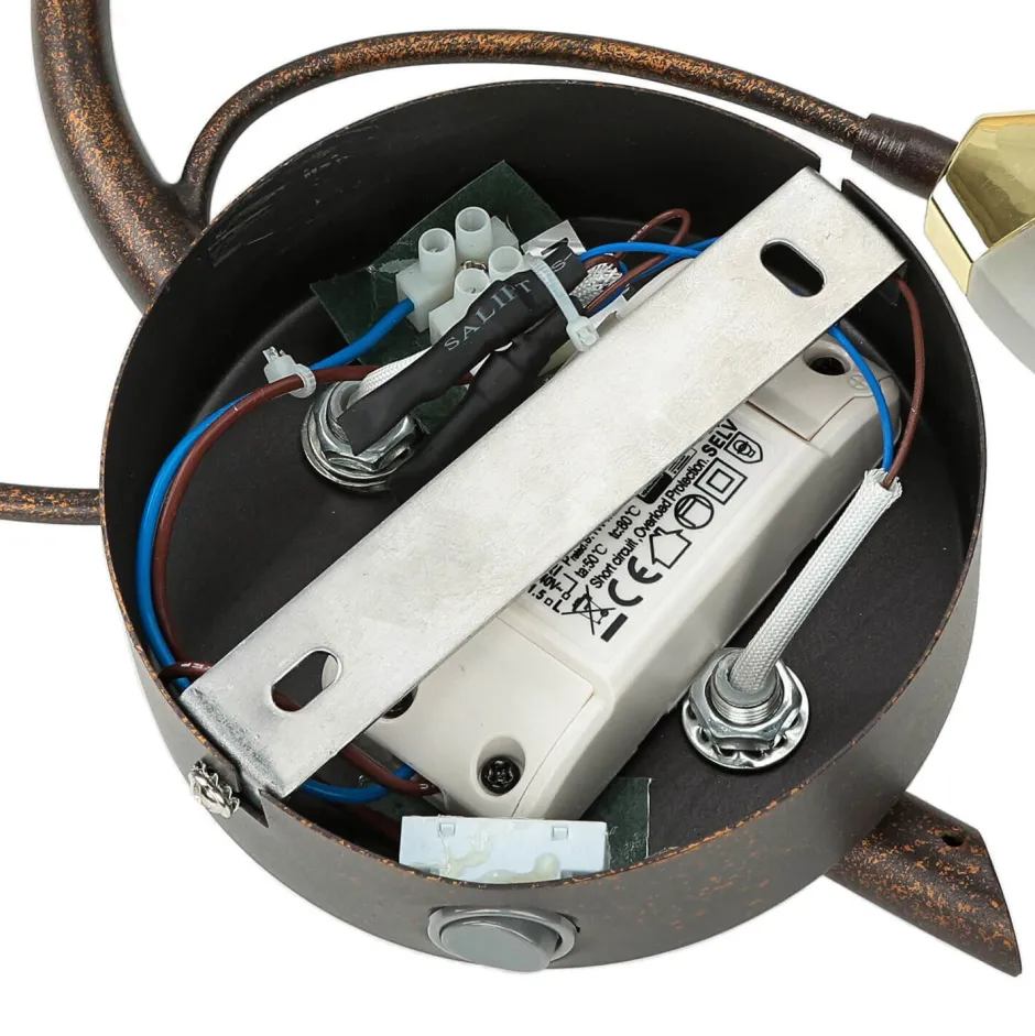 WOFI LED Wandlampe GORI Rostbraun Floral Modern< Florale Lampen|Moderne Lampen