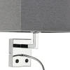 Nowodvorski LED Wandlampe Grau Chrom Stoff< Led Lampen|Wandleuchten