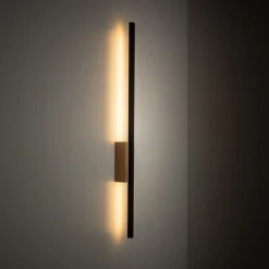 TK Lighting LED Wandlampe indirektes Licht 79 cm hoch Metall Holz 3000 K< Led Lampen|Wandleuchten