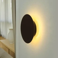 Nowodvorski LED Wandlampe Metall Ø 15 cm Braun matt 3000 K 60 lm rund< Metall Lampen|Schlafzimmer Lampen