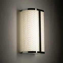 Led Lampen|Wandleuchten*Nowodvorski LED Wandlampe Metall Glas in Chrom IP44 H:30 cm 4000 K