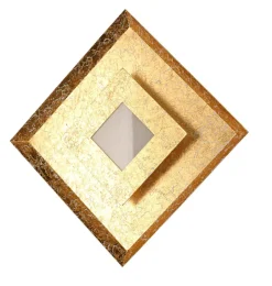 Eco-Light LED Wandlampe Metall in Gold B:32 cm Wand Decke dimmbar< Wohnzimmerlampen|Metall Lampen