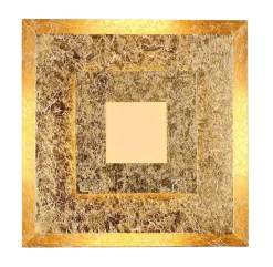 Eco-Light LED Wandlampe Metall in Gold B:32 cm Wand Decke dimmbar< Wohnzimmerlampen|Metall Lampen