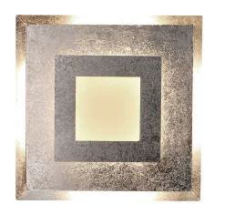 Wohnzimmerlampen|Metall Lampen*Eco-Light LED Wandlampe Metall Silber B:39 cm Wand Decke dimmbar