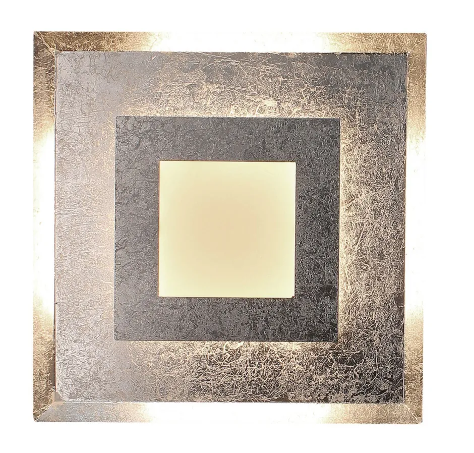 Wohnzimmerlampen|Metall Lampen*Eco-Light LED Wandlampe Metall Silber B:39 cm Wand Decke dimmbar