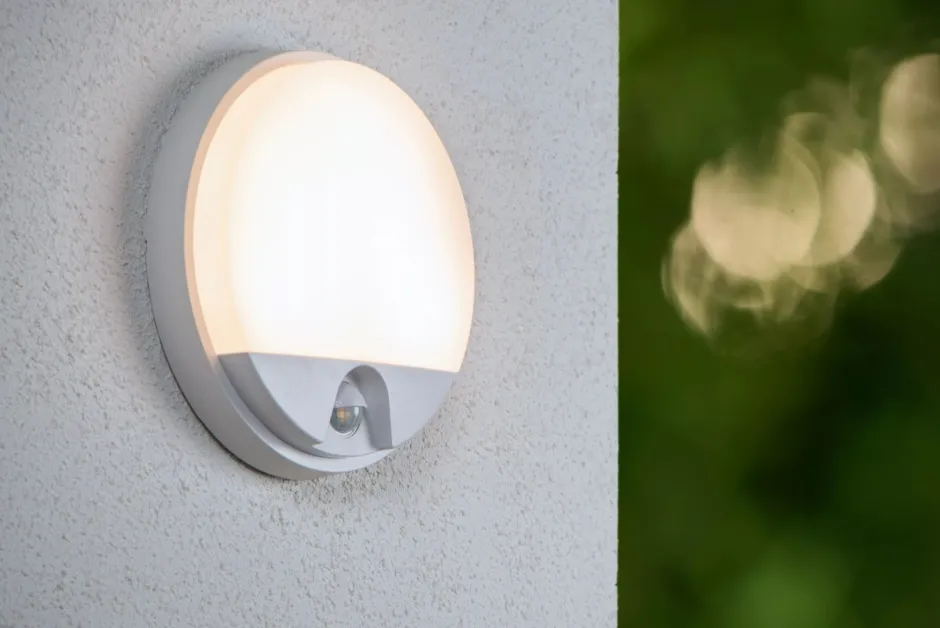 Außenwandleuchten|Led Außenleuchten* LED Wandlampe mit Bewegungsmelder Ø21 cm IP54 3000 K